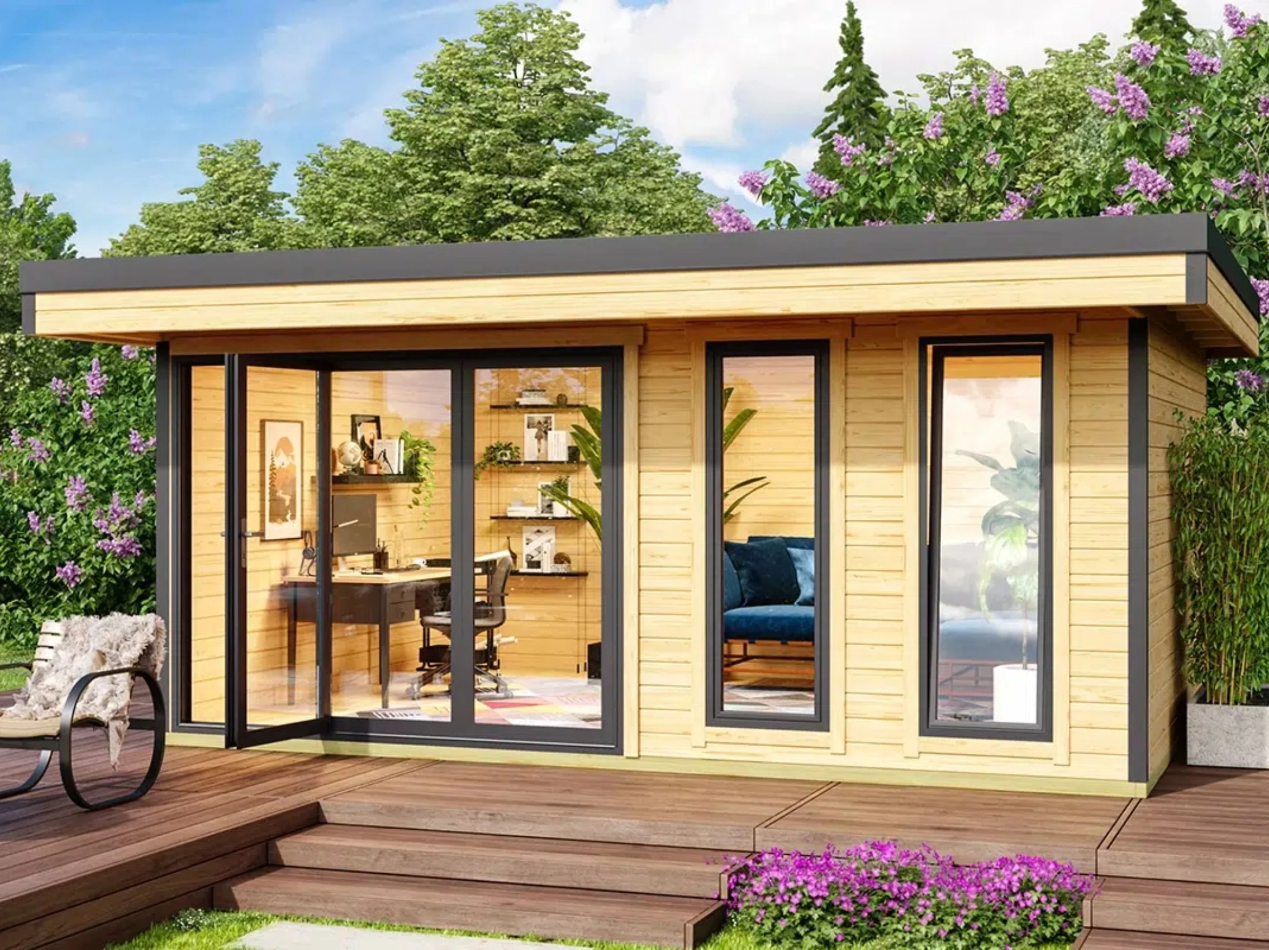Tuinkantoor Domeo 8 560 x 400 cm - Afbeelding 1